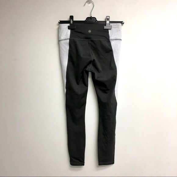 Athleta Colorblock Contender 7/8 Leggings Tights Olive White Black S - Picture 6 of 7